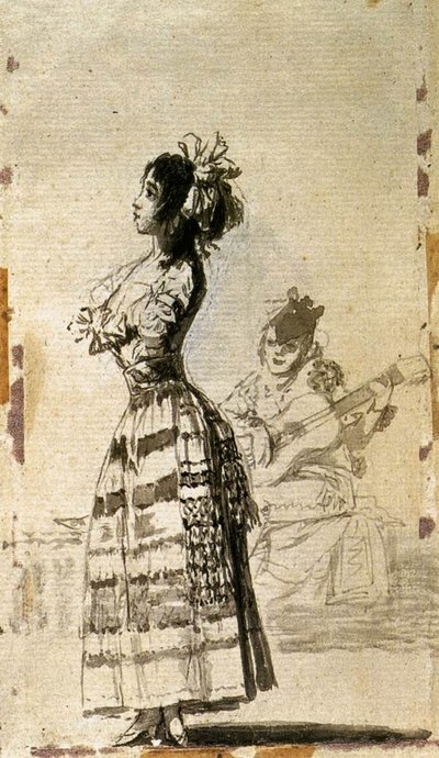 Garota ouvindo uma guitarra de Francisco de Goya